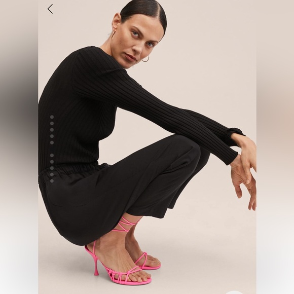 Elastic waist crop trousers - Picture 4 of 6